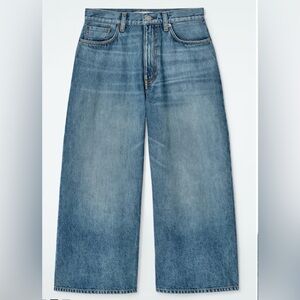 COS High Rise Wide Leg Cropped Jeans in Organic Cotton Size 31. NWT